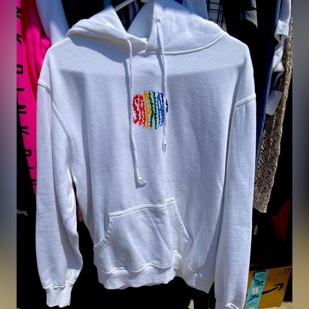 White Sapnap Pride hoodie